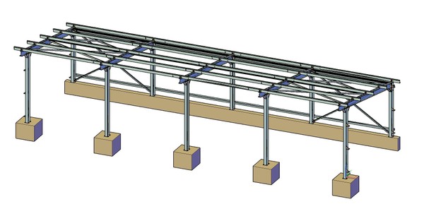 3D Konstruktion Überdachung 1